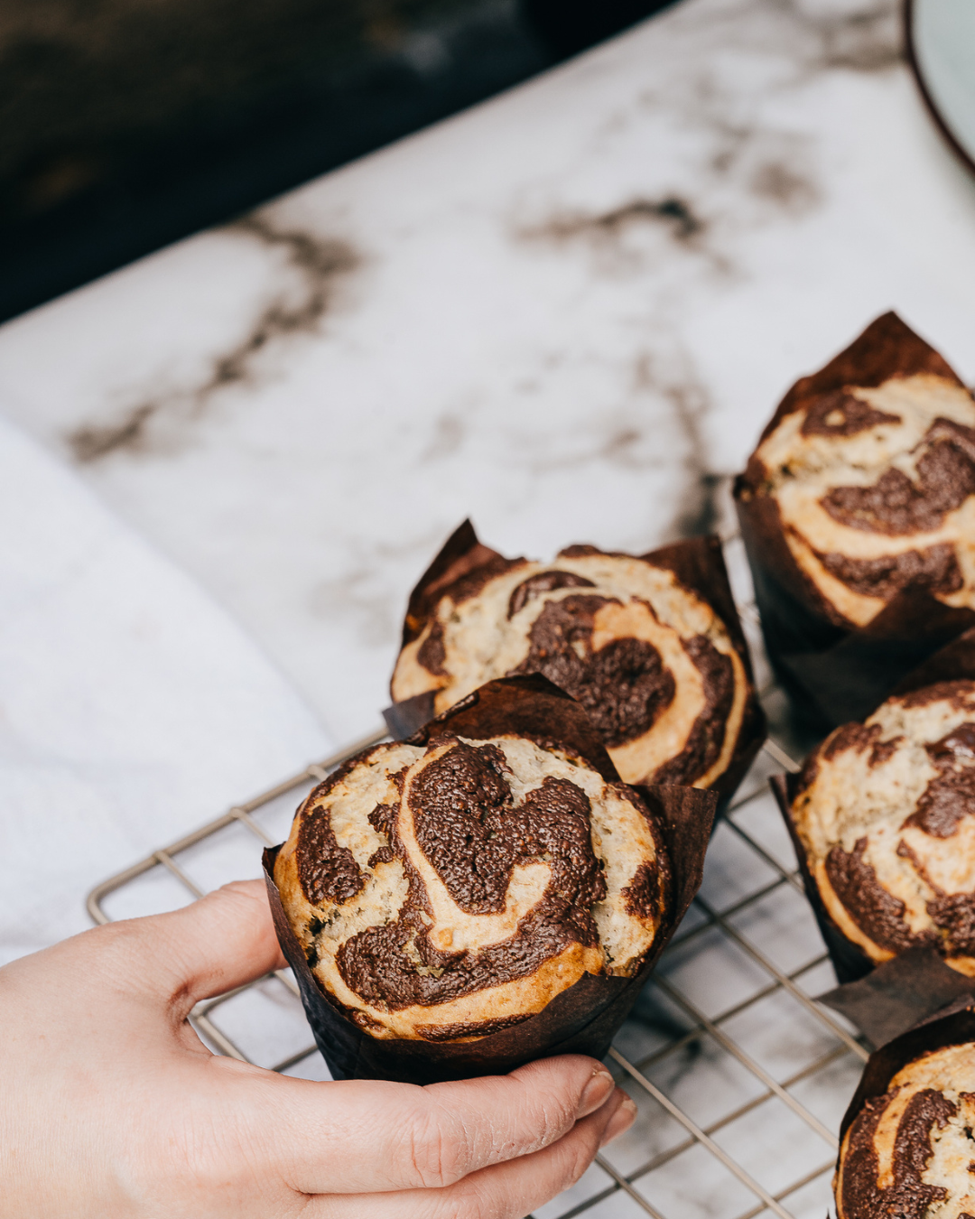 Muffin Platano y Crema Chocolate Avellana Tribu