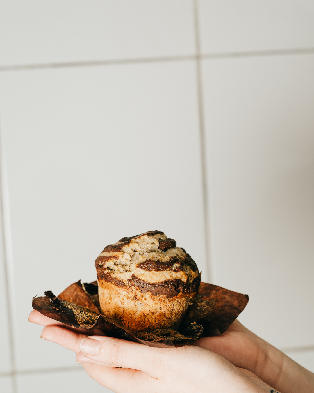 Muffin Platano y Crema Chocolate Avellana Tribu